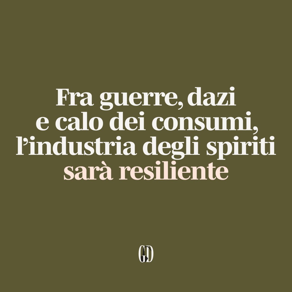 Fra guerre, dazi e calo dei consumi, l’industria degli spiriti sarà&nbsp;resiliente